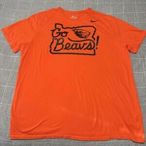 Men's Oregon State Beavers "Go Beavs" 2XL T-Shirt Tee (Orange) Nike
